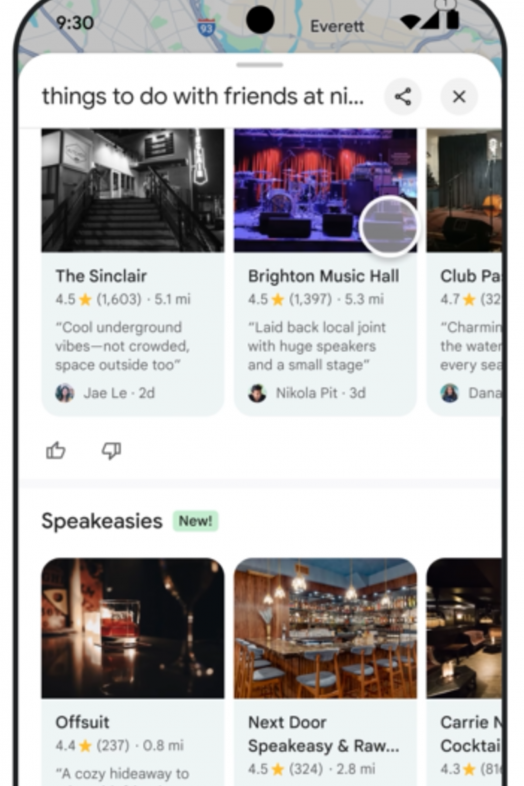 Sugerencias de planes realizadas por Gemini. Fuente: Google España Sugerencias de planes realizadas por Gemini. Fuente: Google España