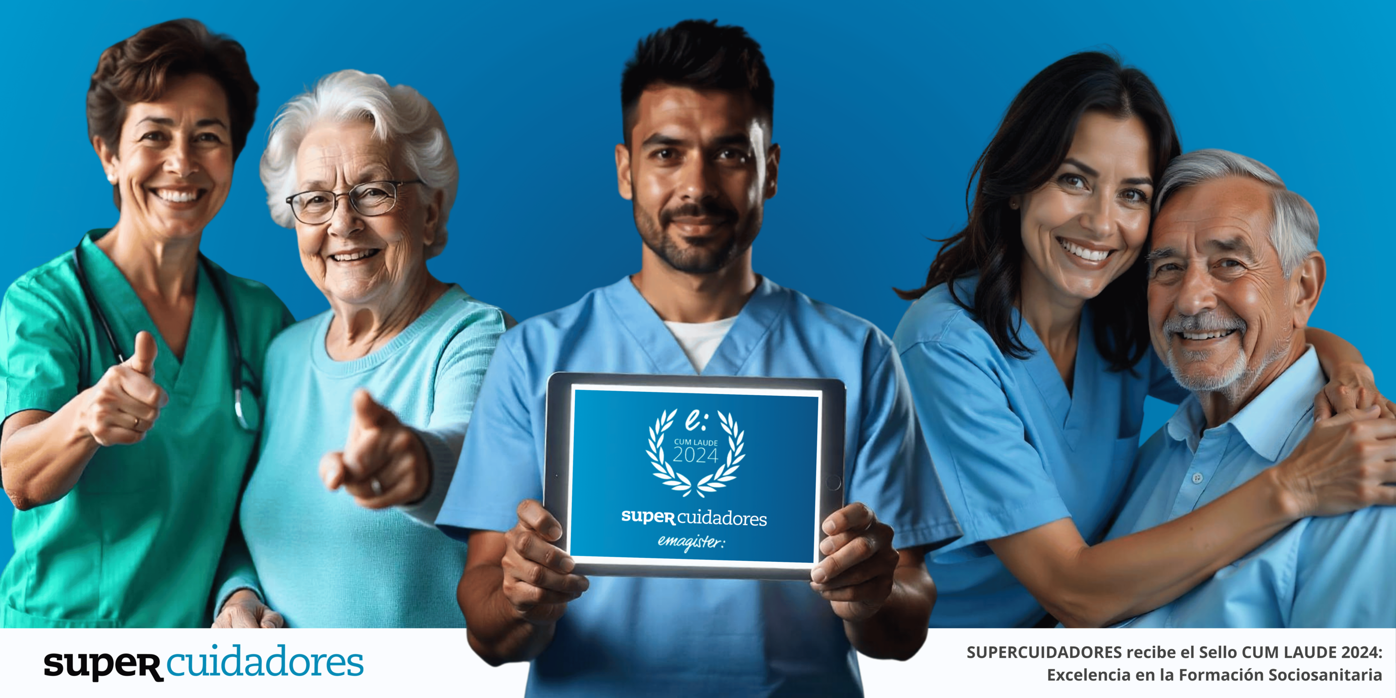 SUPERCUIDADORES recibe el Sello CUM LAUDE 2024 de Emagister SUPERCUIDADORES recibe el Sello CUM LAUDE 2024 de Emagister