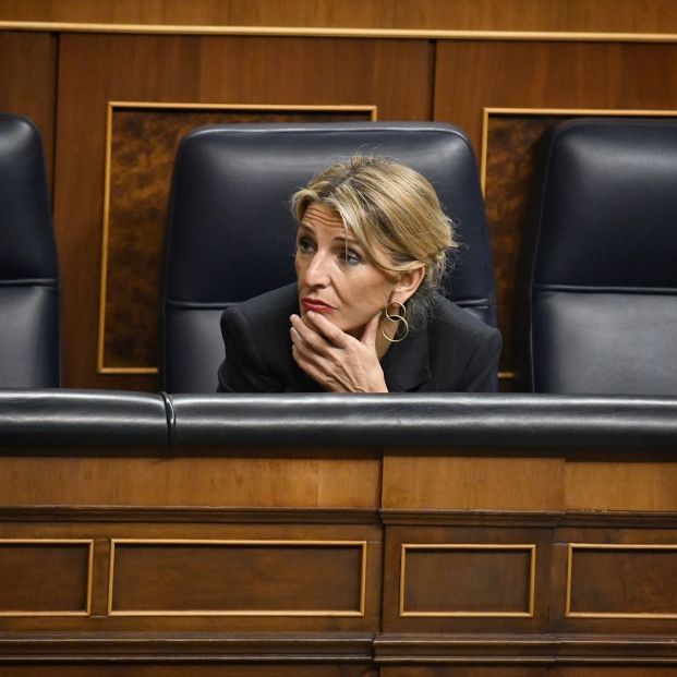 La vicepresidenta segunda y ministra de Trabajo y Economía Social, Yolanda Díaz, durante una sesión plenaria en el Congreso de los Diputados. Fuente: Fernando Sánchez / Europa Press La vicepresidenta segunda y ministra de Trabajo y Economía Social, Yolanda Díaz, durante una sesión plenaria en el Congreso de los Diputados. Fuente: Fernando Sánchez / Europa Press