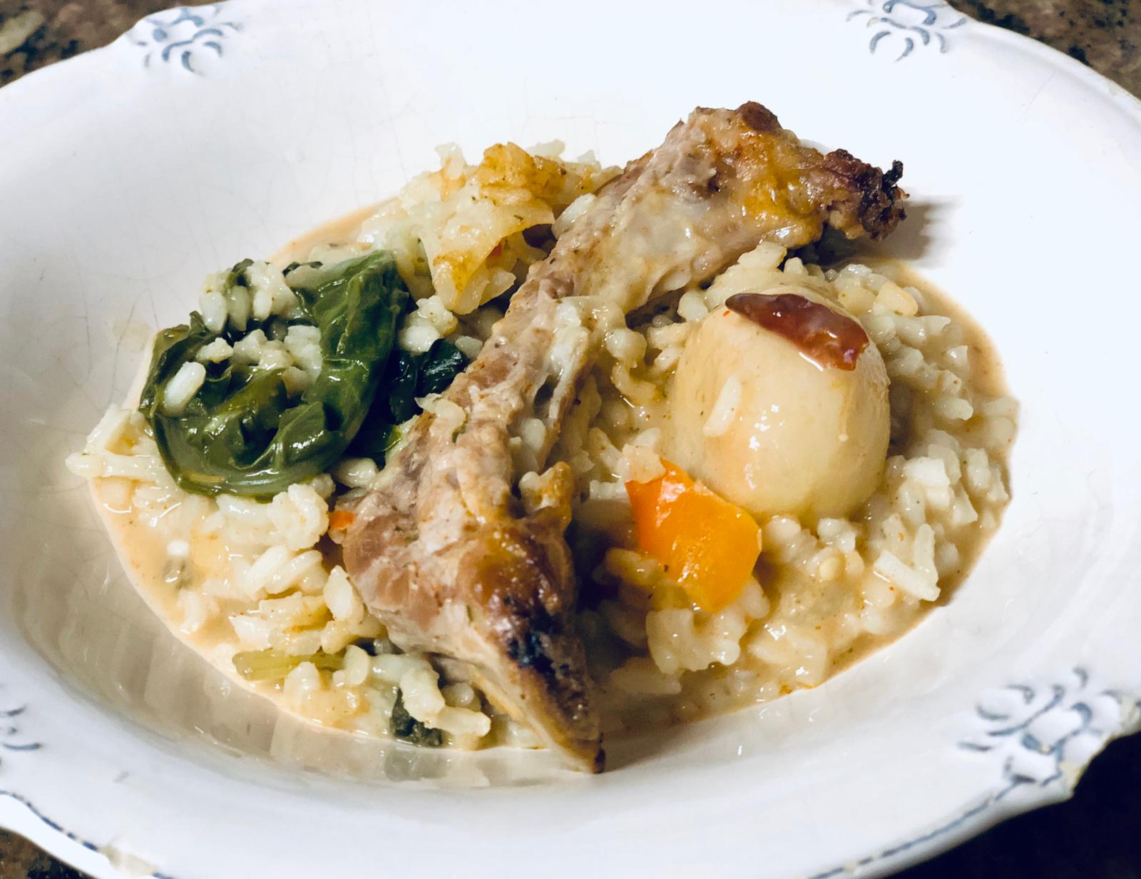 Arroz con costillas y verduras al horno: las recetas de cocina de Eloy Moral