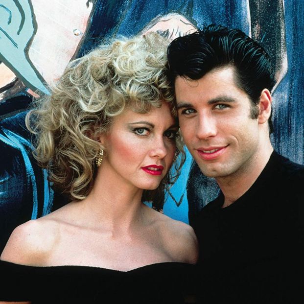 Newton John y Travolta en Grease Newton John y Travolta en Grease
