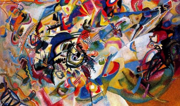 Composición VII Kandinsky 1913 (Grito de esperanza contra la irrupción de la Guerra Mundial) Galería estatal de Moscú, Rusia