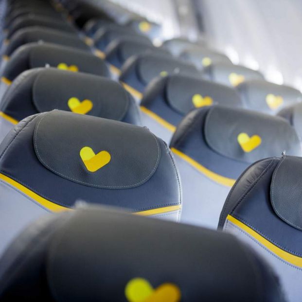 Interior de un avión de Thomas Cook Interior de un avión de Thomas Cook