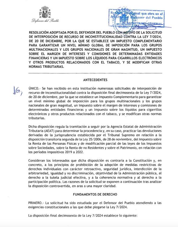 Palo a los mutualistas jubilados por el IRPF: el Defensor del Pueblo rechaza la inconstitucionalidad