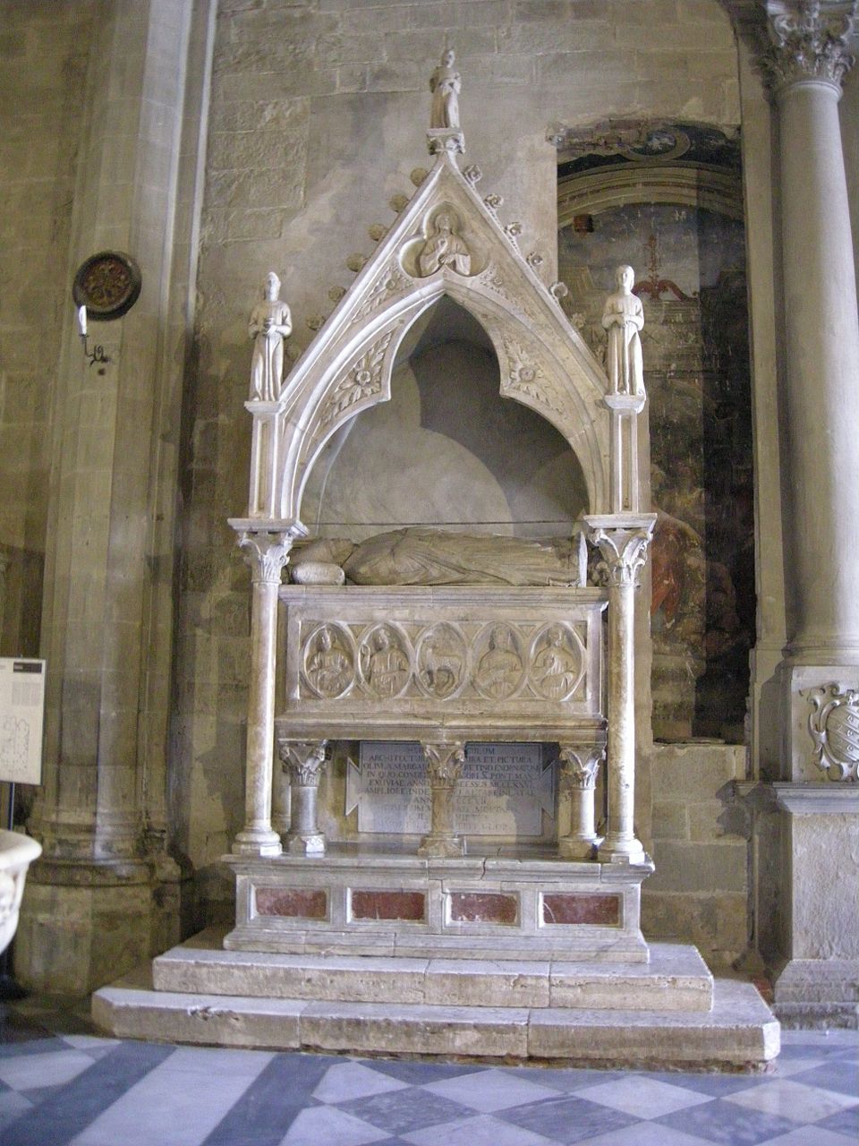 Tumba del papa Gregorio X, catedral de San Donato, Arezzo.