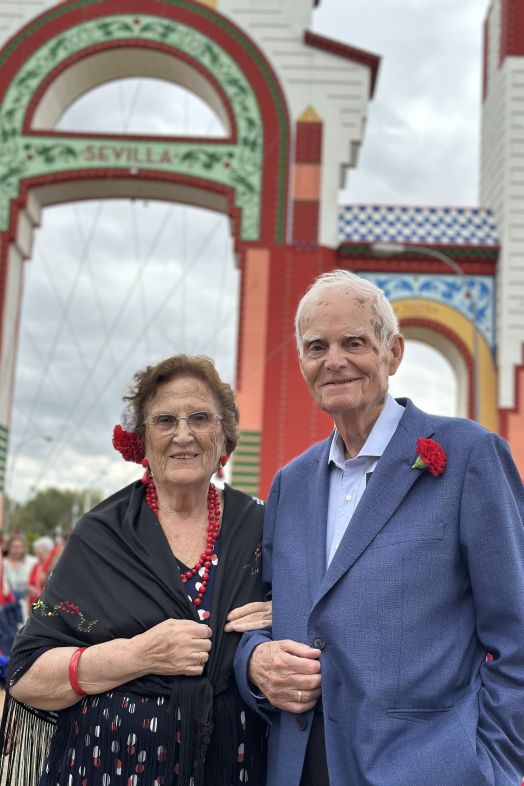 El matrimonio octogenario que cumple su sueño de volver a la Feria de Sevilla El matrimonio octogenario que cumple su sueño de volver a la Feria de Sevilla