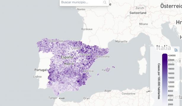 Un mapa interactivo muestra cómo se desarrolló la pandemia de Covid-19 en España (Instituto de Salud Carlos III)