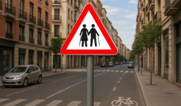 Los mayores, indignados con la nueva señal de la DGT: "Es edadismo de primer nivel"