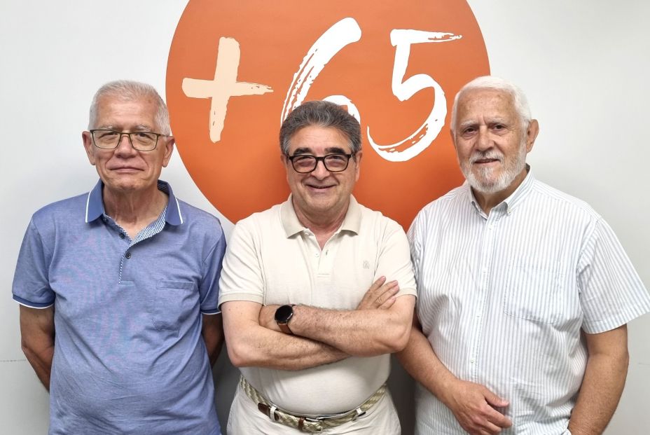 Antonio Matinero, Kike Román y Santiago Menchero, comité de Asjubi40 (Fotos: Pablo Recio)