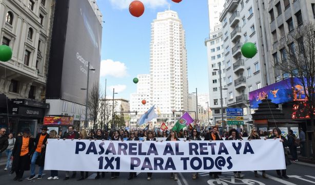 Profesionales mutualistas se manifiestan en Madrid para exigir mejoras en la pasarela al RETA. Foto: EuropaPress