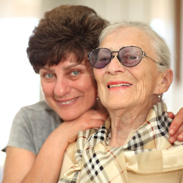 bigstock Happy Woman With Elderly Mothe 12555725