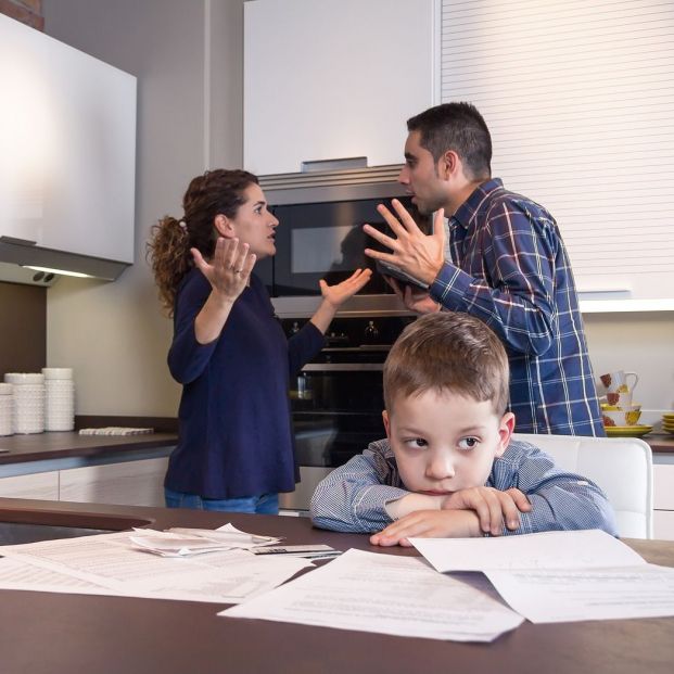 bigstock Sad child suffering and parent 66617395