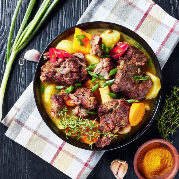 Guiso con carne de cabra Guiso con carne de cabra