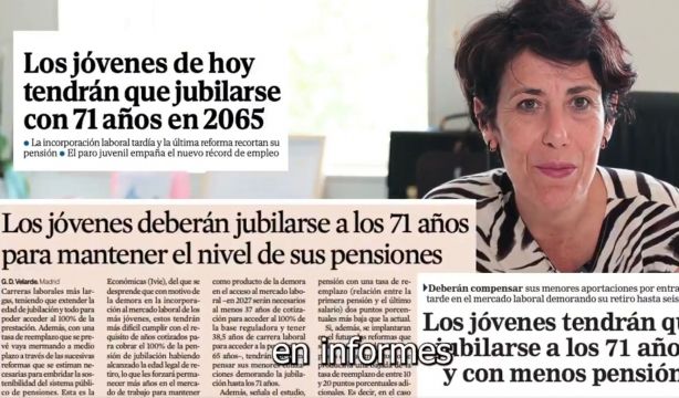 Elma Saiz critica los informes sobre pensiones con "titulares alarmantes": "Que no te vendan miedo"