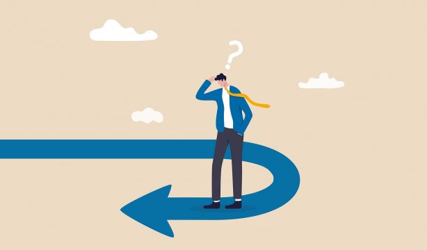 bigstock Business Turning Point Break  433608122