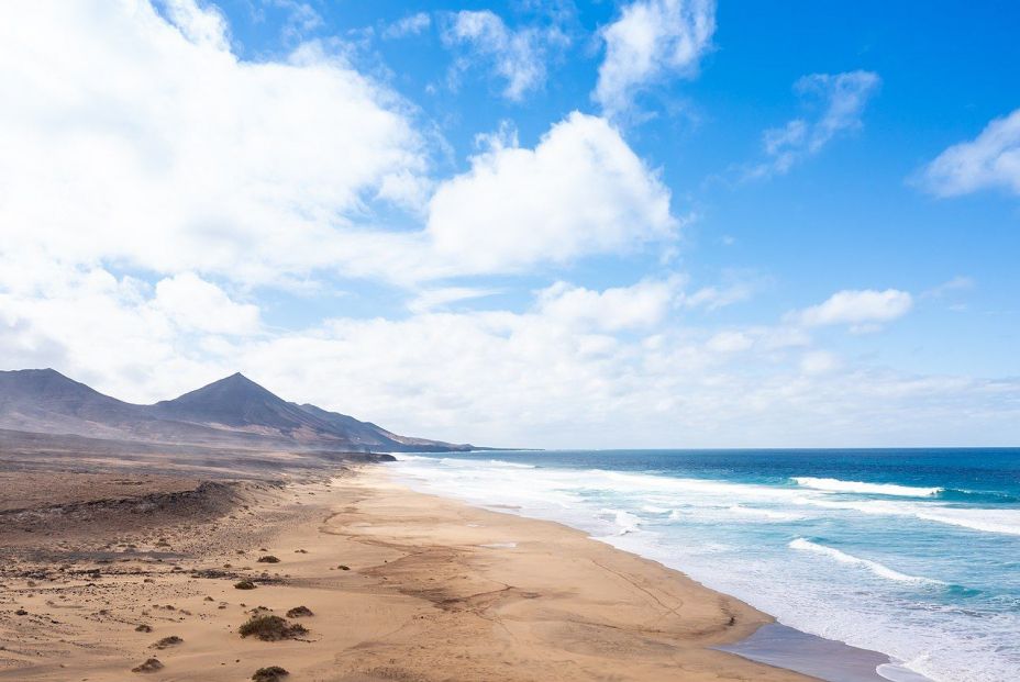 Playa de Cofete on Fuerteventura, Canary Islands, a view from the east (1)