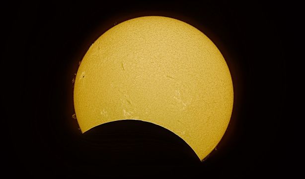 La Luna le dará un "mordisco" al Sol durante el eclipse de este 21 de septiembre. Fuente: EuropaPress.