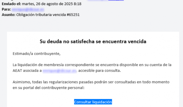 Cuidado si recibes un email de la Agencia Tributaria: podría ser una estafa