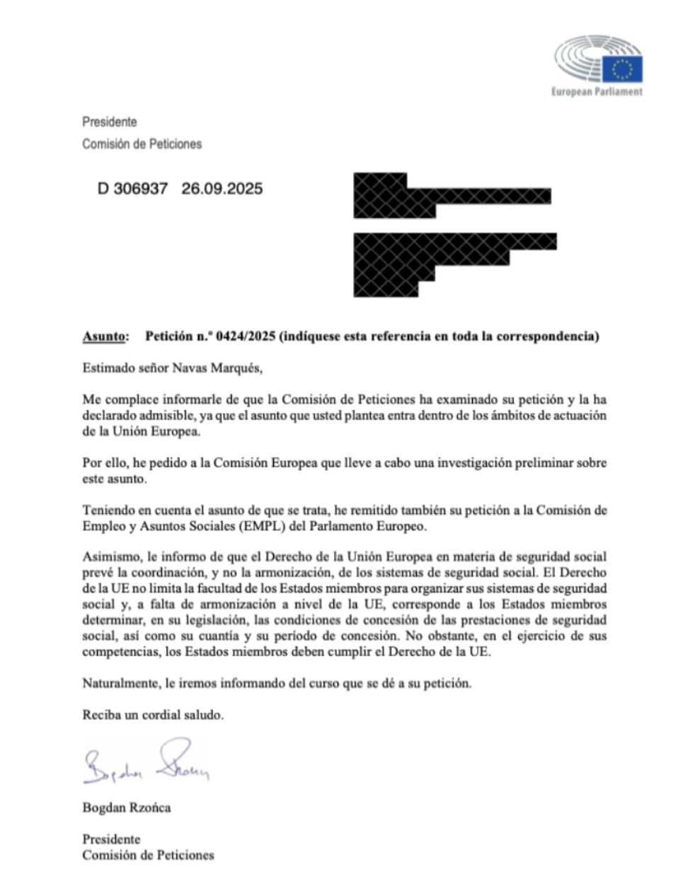 carta comision peticiones asjubi40