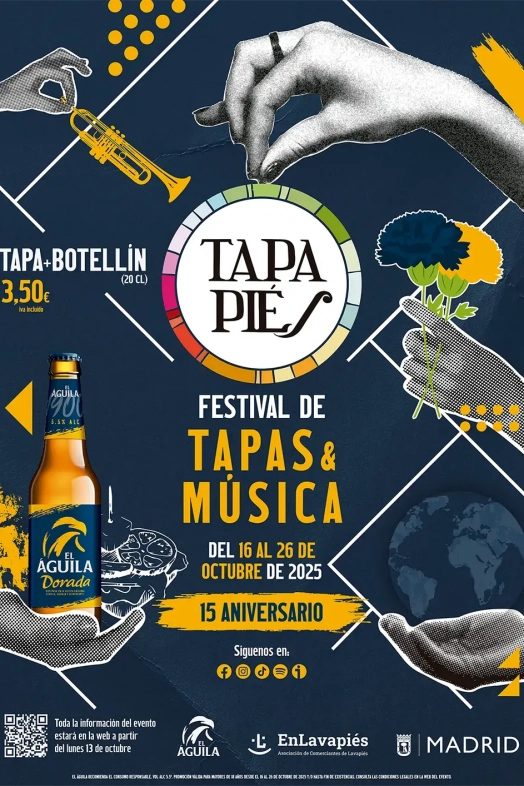 Tapapiés celebra su 15ª edición con más de 100 tapas y 30 conciertos en Lavapiés