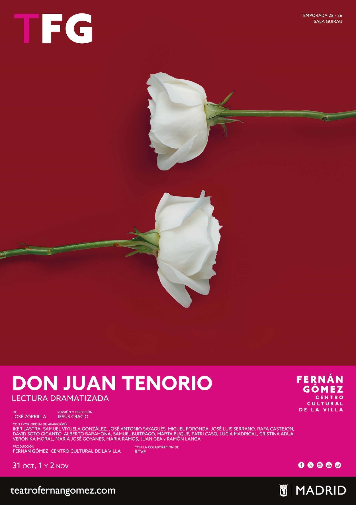 Un 'Don Juan Tenorio' "nuevo y experimental" llega al Teatro Fernán Gómez de Madrid