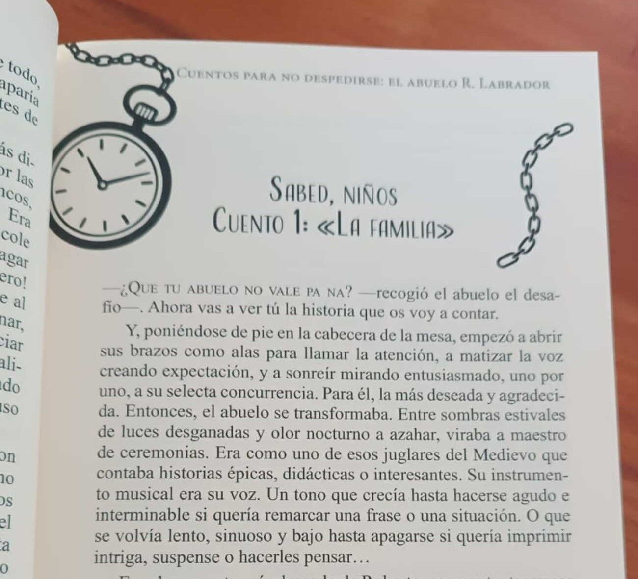 Fragmento Cuentos para no despedirse. Fuente: J. Ayarza.