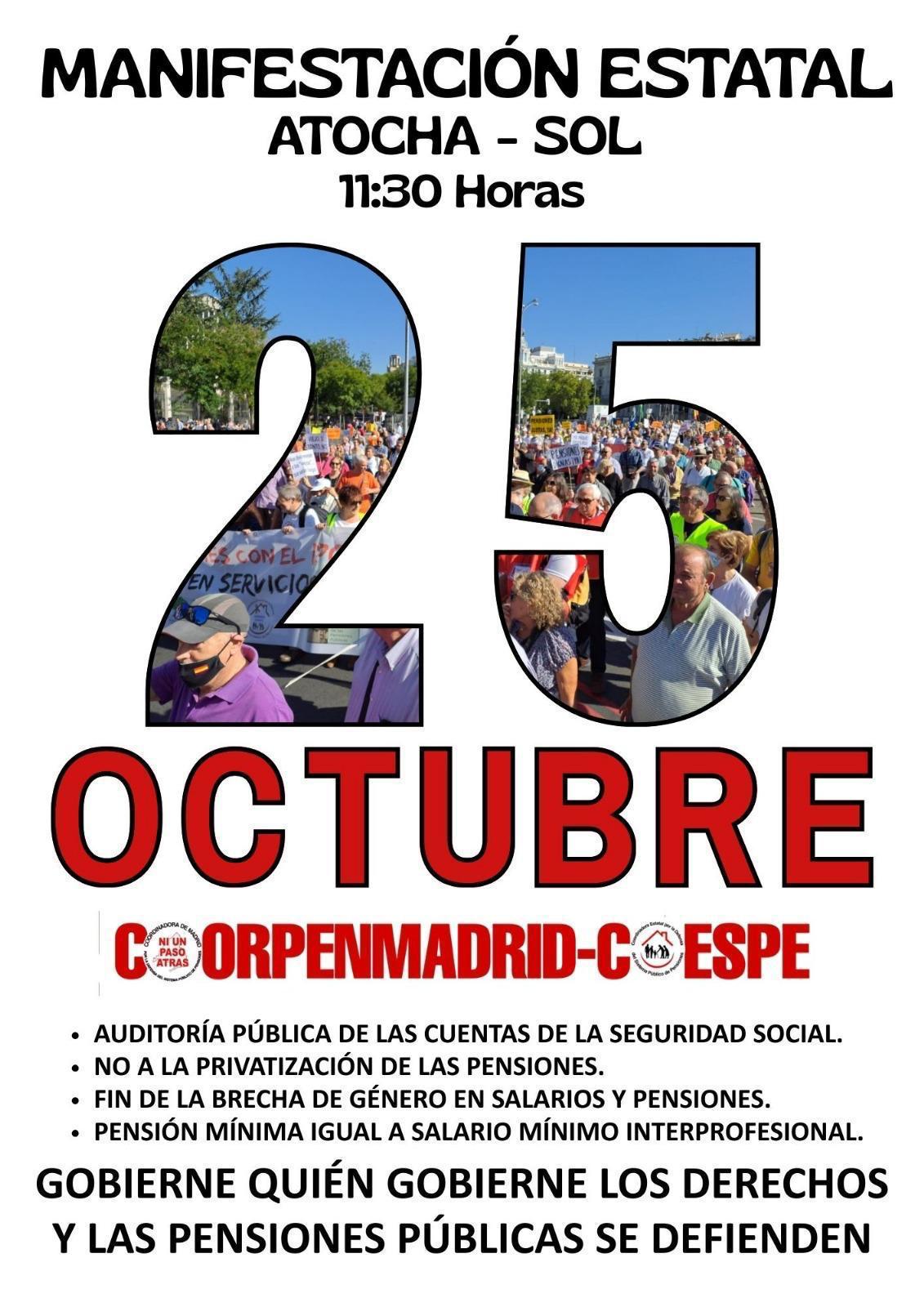 cartel manifestacion 25 O cartel manifestacion 25 O