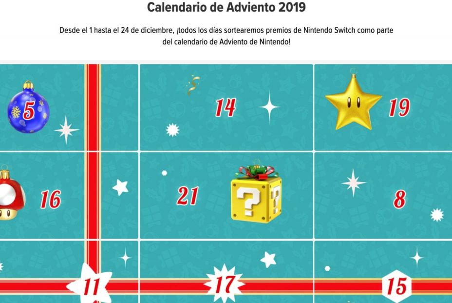 Calendario Nintendo. Calendario Nintendo.