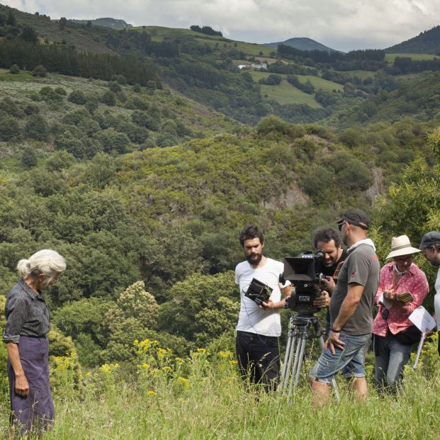 Benedicta Sánchez en el rodaje de Lo que arde Benedicta Sánchez en el rodaje de Lo que arde