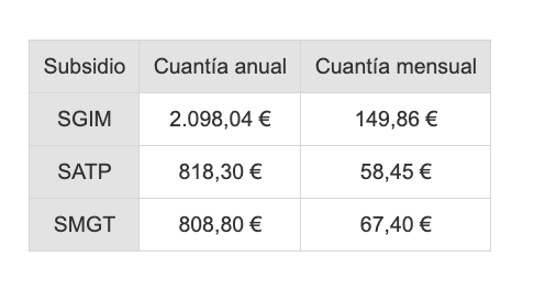 Subsidio discapacidad 2020