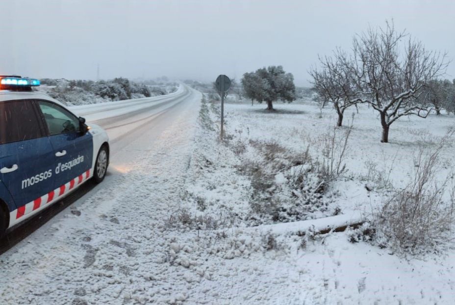 La nieve ha obligado a suspender el transporte escolar de Terra Alta (Tarragona) La nieve ha obligado a suspender el transporte escolar de Terra Alta (Tarragona)