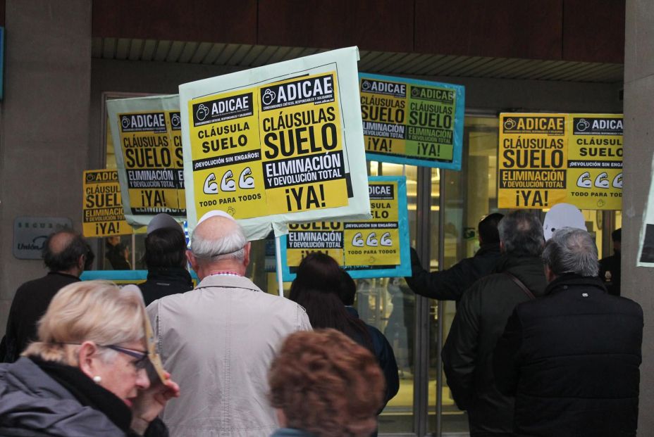 Protestas afectados por cláusulas suelo Protestas afectados por cláusulas suelo