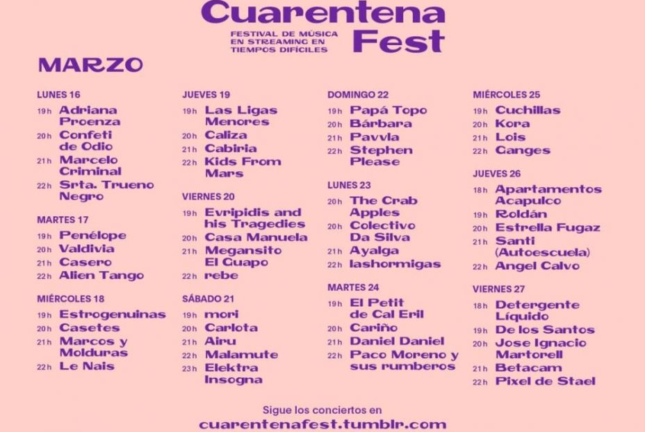 cuarentena fest horarios cuarentena fest horarios
