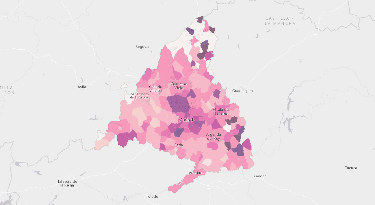 Mapa del coronavirus en Madrid: consulta el número de contagiados en cada distrito y municipio