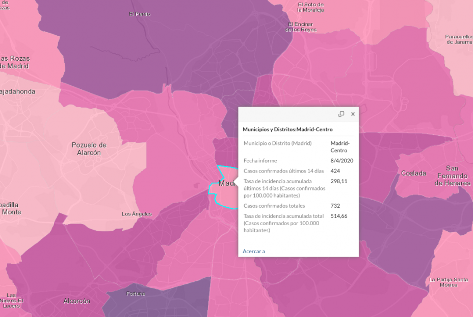Mapa del coronavirus en Madrid: consulta el número de contagiados en cada distrito y municipio Mapa del coronavirus en Madrid: consulta el número de contagiados en cada distrito y municipio