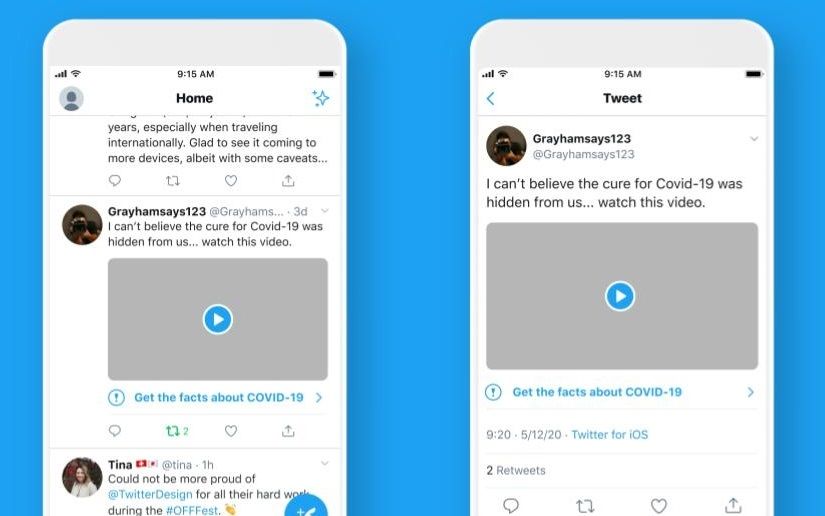 Etiquetas de advertencia en Twitter- Foto: Europa Press Etiquetas de advertencia en Twitter- Foto: Europa Press