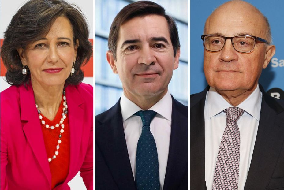 Ana María Botín, Carlos Torres y Josep Oliú Ana María Botín, Carlos Torres y Josep Oliú