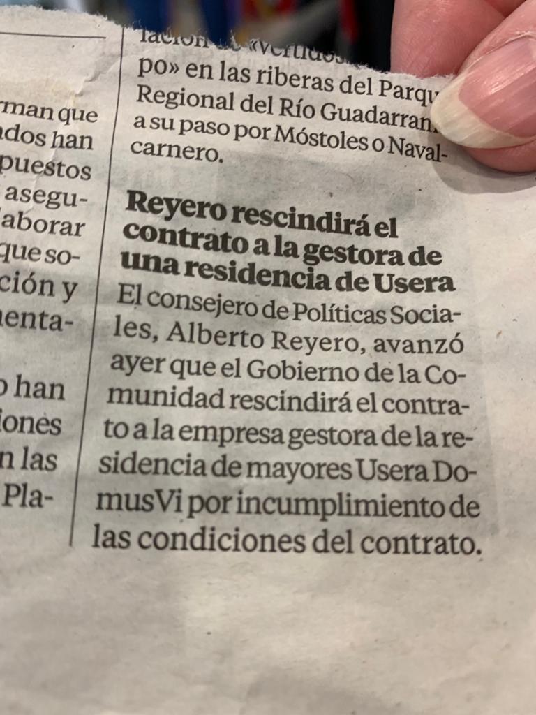 Diario residencia mayores: EPI reutilizar