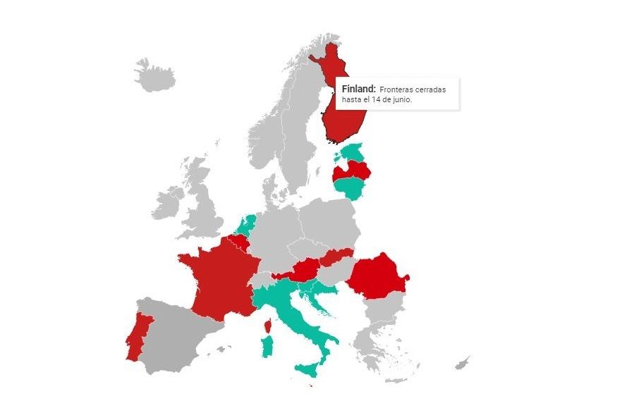 EL RACE PUBLICA UN MAPA PARA CONSULTAR EL ESTADO DE LAS FRONTERAS EUROPEAS POR EL COVID-19 - Foto: Europa Press 