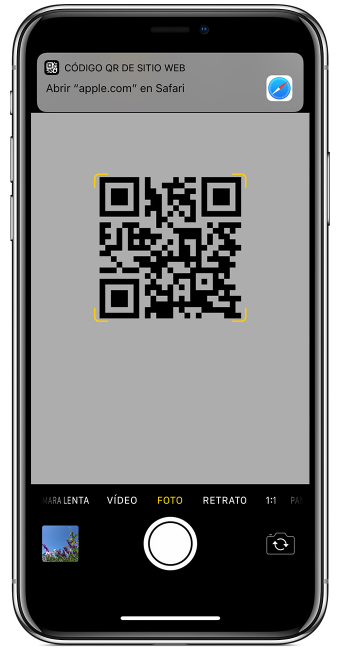 codigo QR Iphone