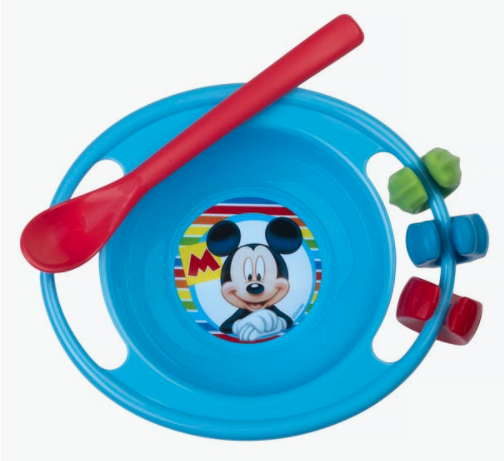 Bol bebé azul con cuchara Deliplus para microondas Bol bebé azul con cuchara Deliplus para microondas
