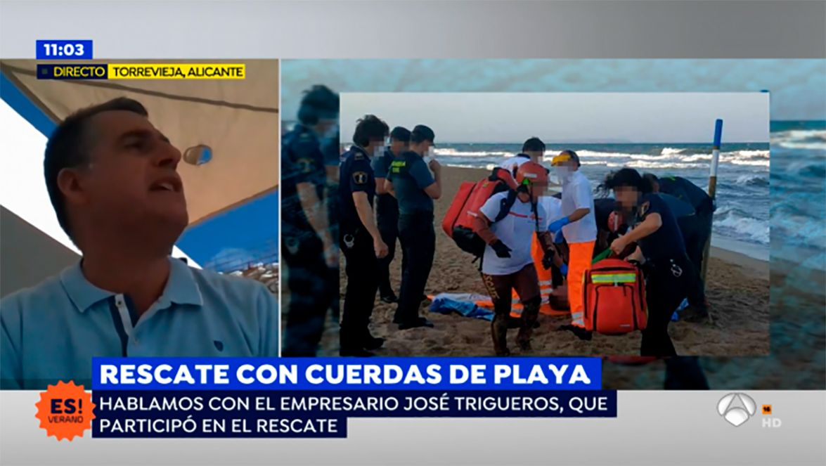 Un bañista muere durante una conexión en directo de 'Espejo publico'