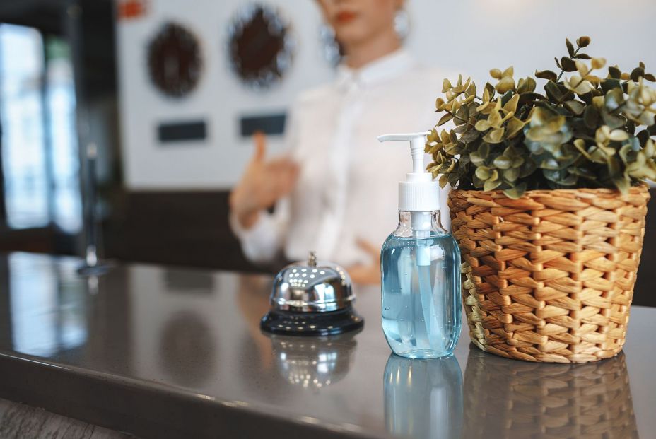 bigstock Hand Sanitizer Bottle On Hotel 376106092 bigstock Hand Sanitizer Bottle On Hotel 376106092