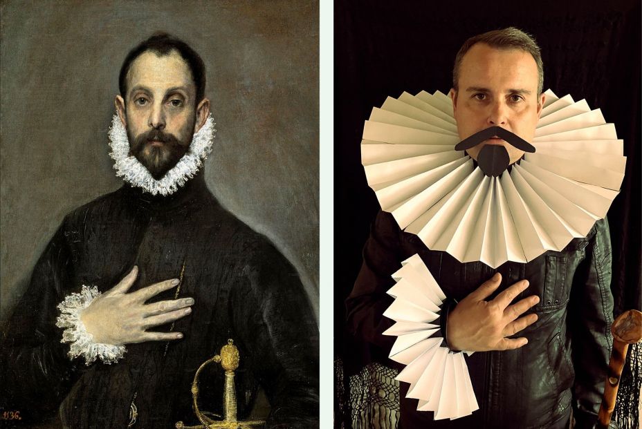 Andrés Carrillo Miras representa 'Caballero de la Mano en el Pecho' de el Greco. Andrés Carrillo Miras representa 'Caballero de la Mano en el Pecho' de el Greco.