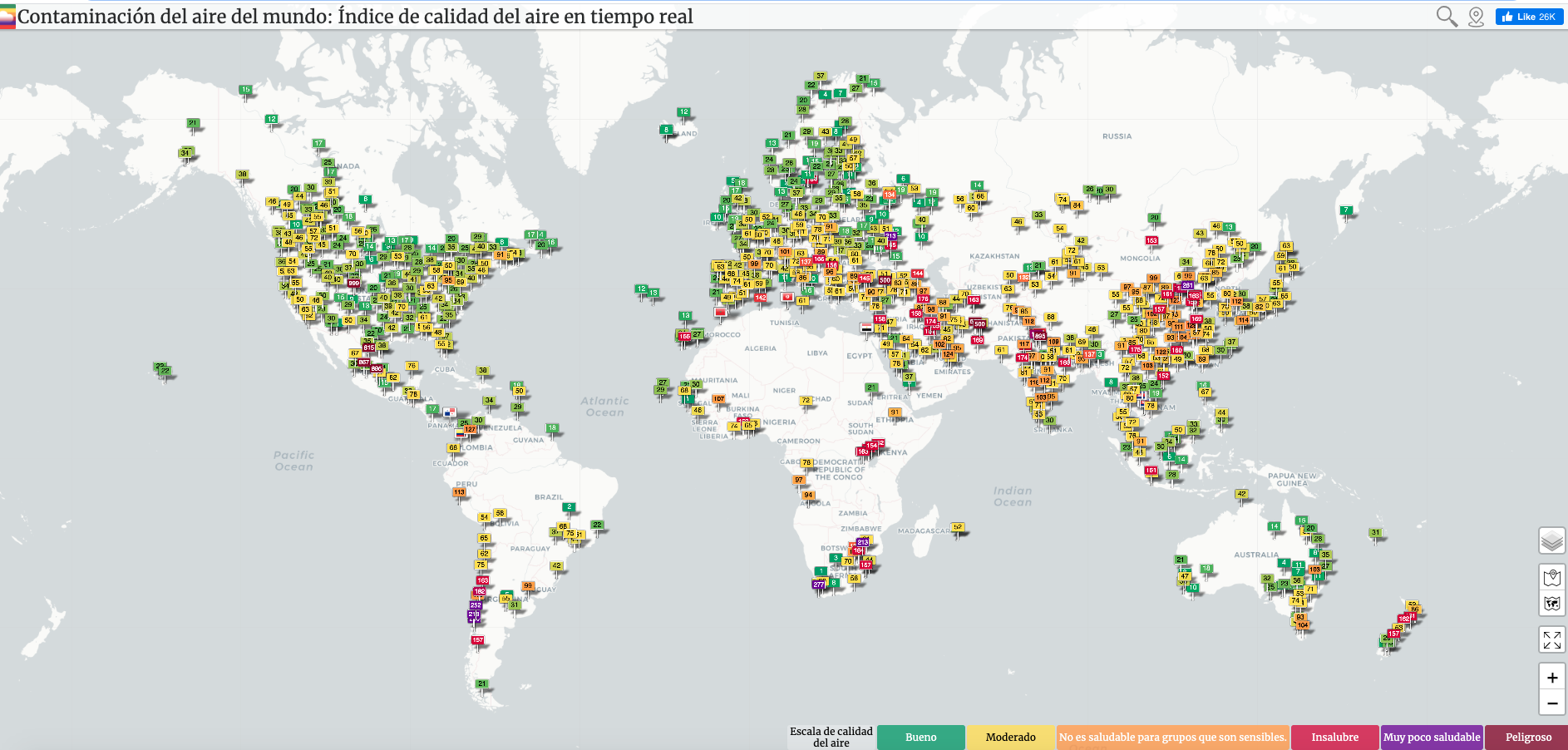 Nace Smogmap, una aplicación que muestra el nivel de contaminación y su equivalente en cigarrillos Nace Smogmap, una aplicación que muestra el nivel de contaminación y su equivalente en cigarrillos