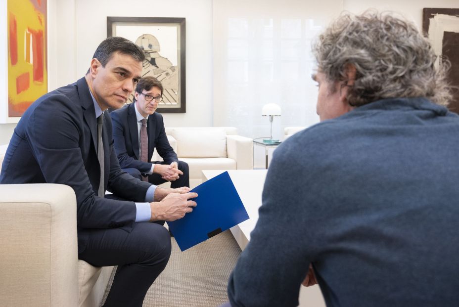 Pedro Sánchez, Salvador Illa y Fernando Simón Pedro Sánchez, Salvador Illa y Fernando Simón