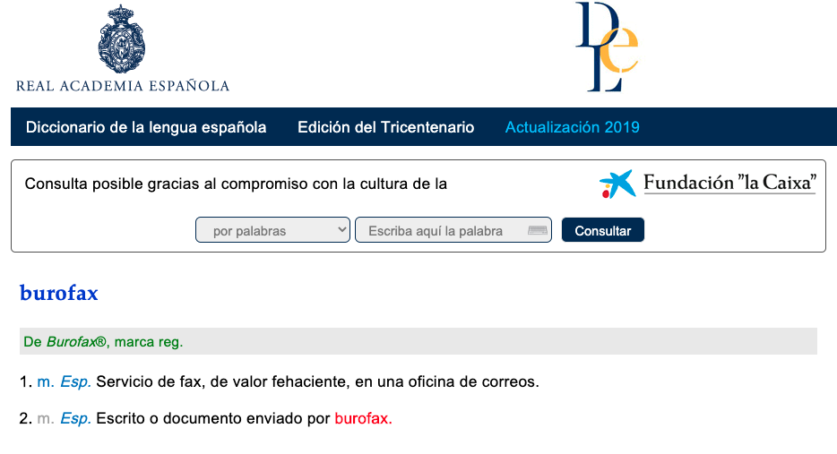 Burofax RAE Burofax RAE