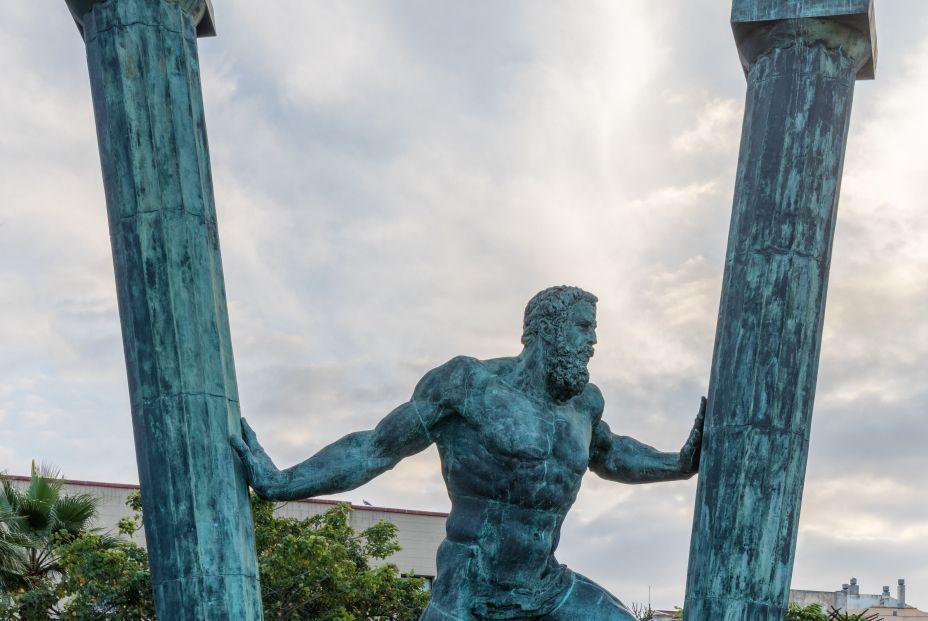 Las dos columnas de Hércules Ábyla y Calpe, Ceuta, España, 2015 12 10, DD 58 60 HDR