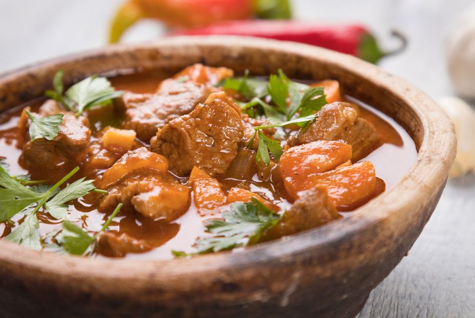 bigstock Hungarian goulash pork or bee 320595343