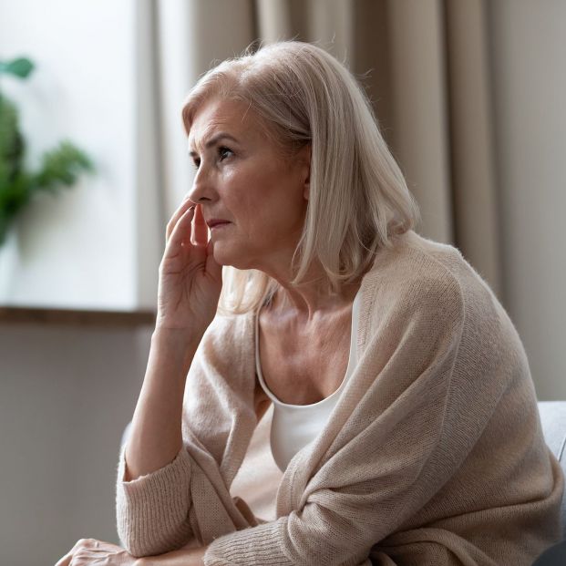 bigstock Pensive Middle aged Woman Seat 336850945